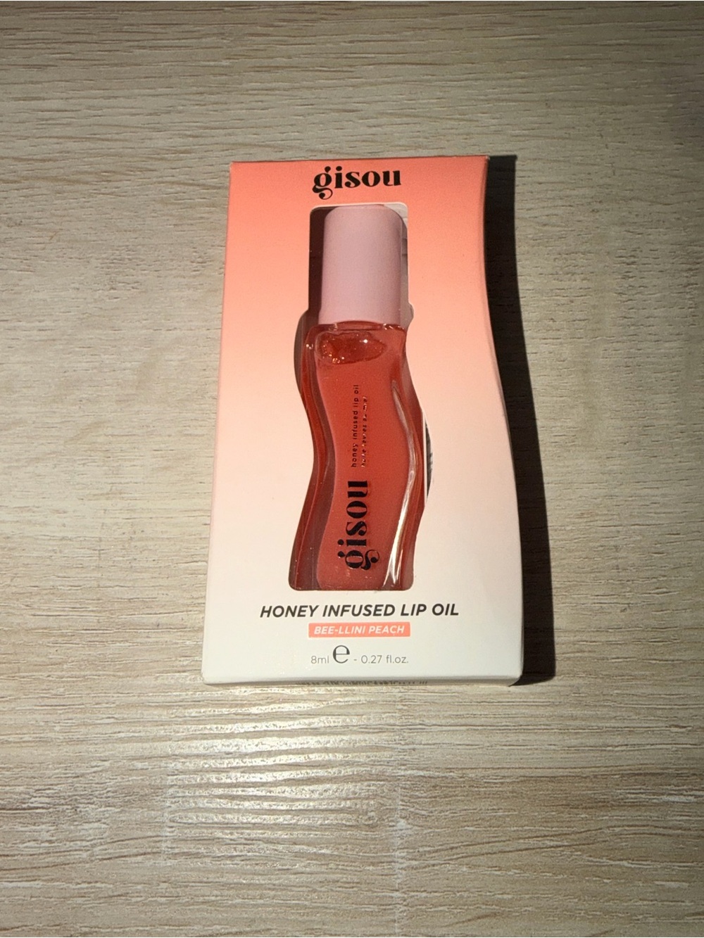 Gisou Honey Infused Lip Oil – Bee-Llini Peach – 8 mL / 0.27 fl oz